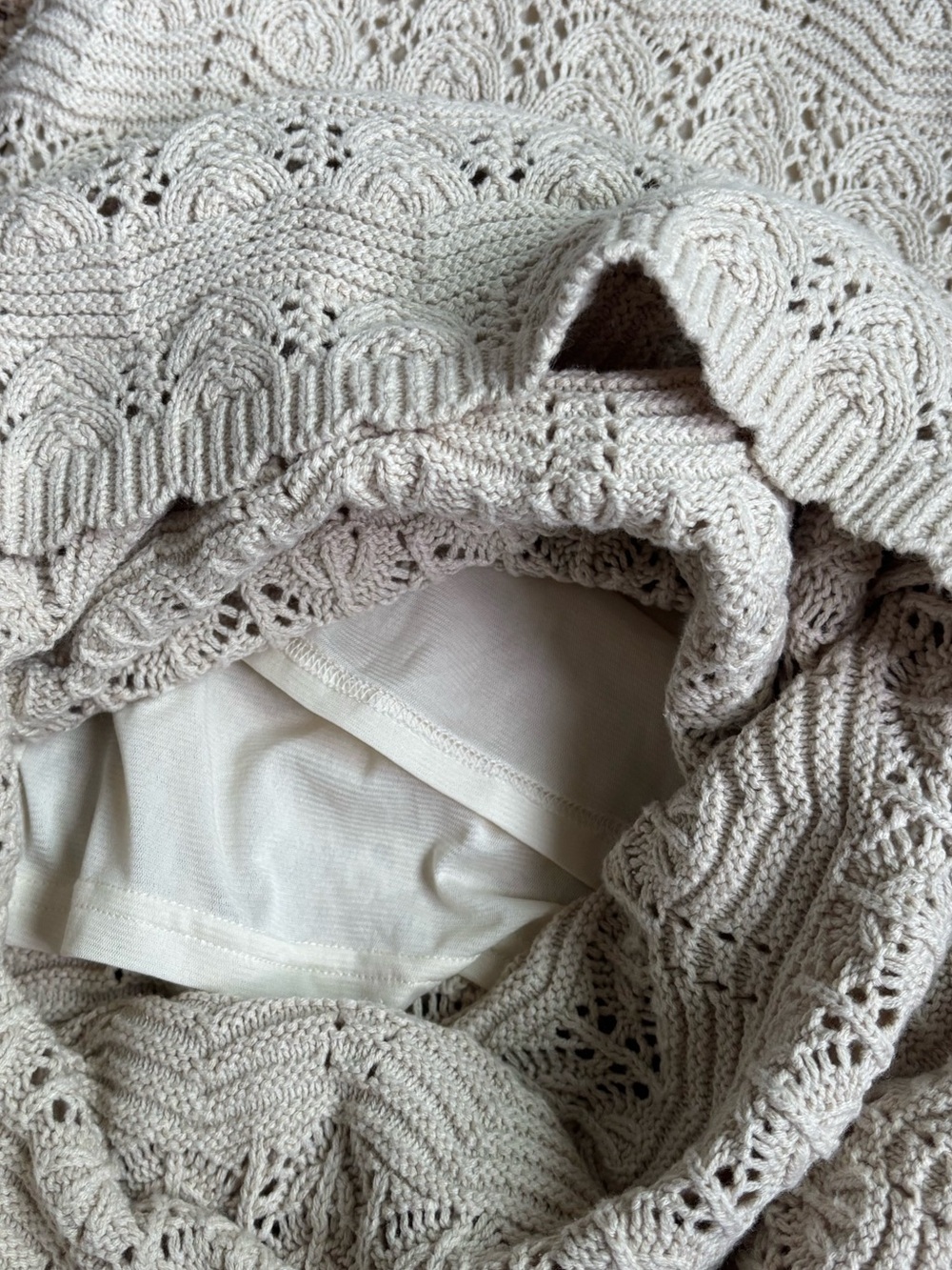 Boho Crochet Halter Maxi Dress in Cream - Picture 8 of 9